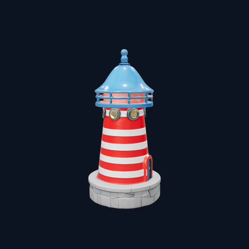 Striped Lighthouse model pack